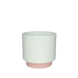 CACHE POT MALO - Bicolor blanc/rose